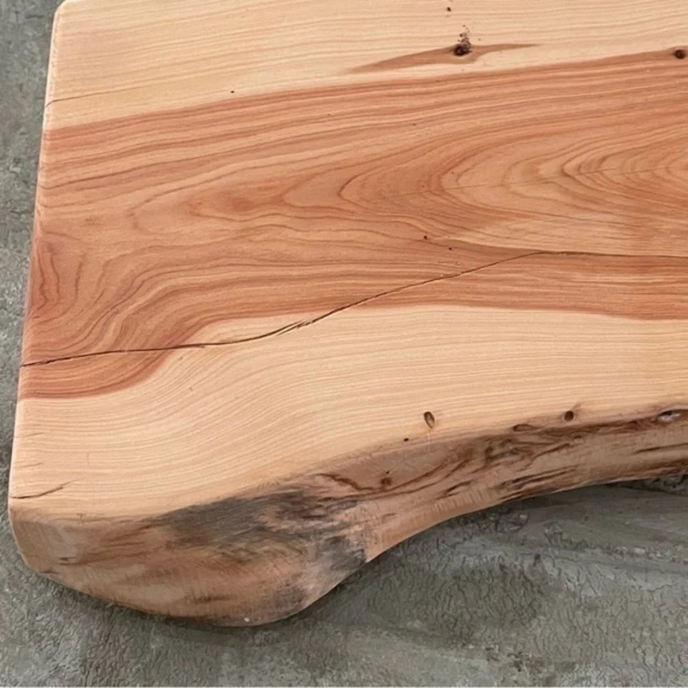 Handmade Long Charcuterie Board Snack NWT Live Edge Juniper Wood Party